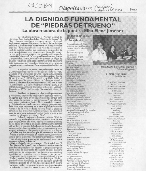 La dignidad fundamental de "Piedras de trueno"  [artículo]