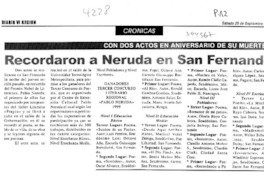 Recordaron a Neruda en San Fernando