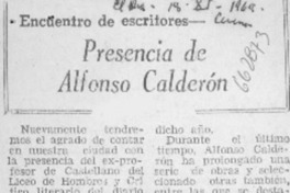 Presencia de Alfonso Calderón