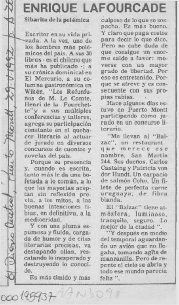 Enrique Lafourcade  [artículo].