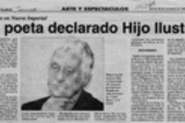El Poeta declarado Hijo Ilustre  [artículo].
