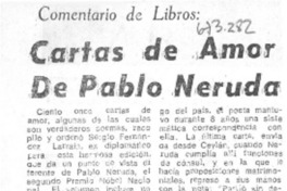 Cartas de amor de Pablo Neruda