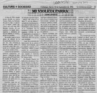 Mi Violeta Parra  [artículo] Juri Jivago.