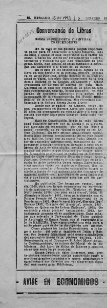 Conversando de libros  [artículo].