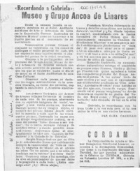 Museo y Grupo Ancoa de Linares  [artículo] Paz Olea Carrillo.