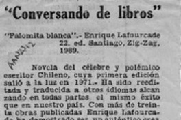 "Conversando de libros"  [artículo].