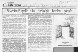 Silvestre Fugellie o la nostalgia hecha poesía  [artículo] César Augusto de León.