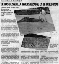 Letras de Sabella inmortalizadas en el paseo Prat.
