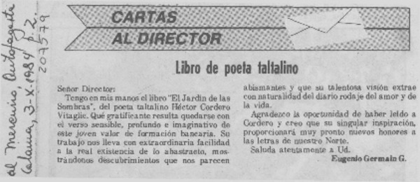 Libro de poeta taltino