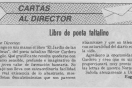 Libro de poeta taltino