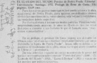 El llamado del mundo.