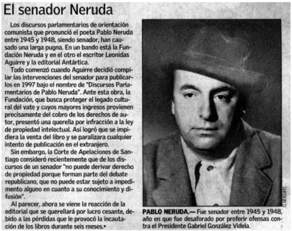 El senador Neruda.