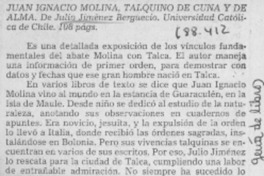 Juan Ignacio Molina, talquino de cuna y de alma