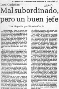 Mal subordinado, pero un buen jefe.  [artículo]