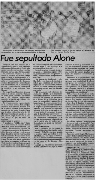 Fue sepultado Alone