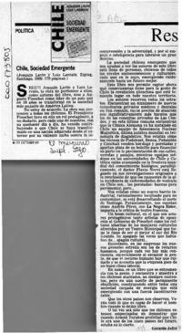 Chile, sociedad emergente  [artículo] Gerardo Jofré.