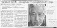 Franklin Caicedo estrena nuevo espectáculo de tango  [artículo]