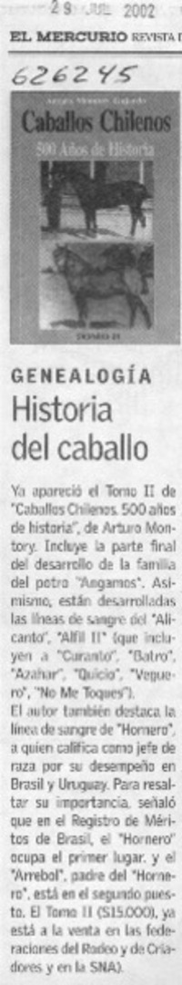 Historia del caballo  [artículo]