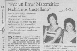 Por un error matemático hablamos castellano  [artículo].