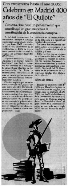 Celebran en Madrid 400 años de "El Quijote".