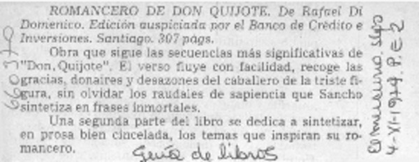 Romancero de don Quijote