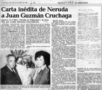 Carta inédita de Neruda a Juan Guzmán Cruchaga  [artículo].