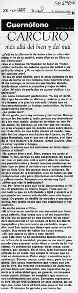 Carcuro más allá del bien y del mal  [artículo] Melanie Jösh