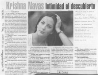 Krishna Navas intimidad al descubierto  [artículo] Dina Gelin P.