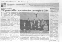 CGE presentó libro sobre cien años de energía en Chile
