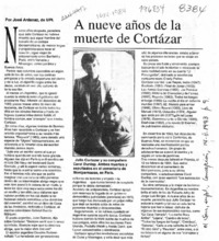 A nueve años de la muerte de Cortázar  [artículo] José Ardanaz.