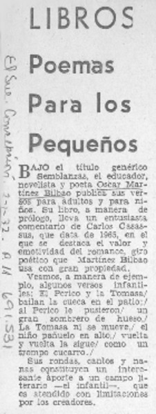 Poemas para los pequeños.