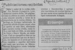 Publicaciones recibidas  [artículo].