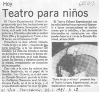 Teatro para niños.