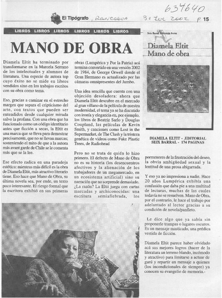 Mano de obra  [artículo]