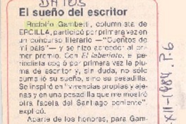 El sueño del escritor.