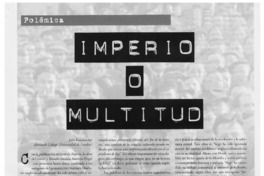 Imperio o multitud
