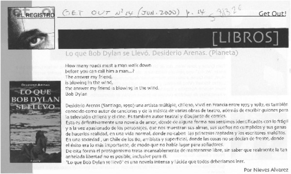 Lo que Bob Dylan se llevó