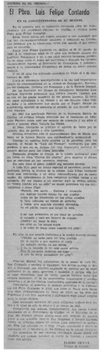 El Pbro. Luis Felipe Contardo