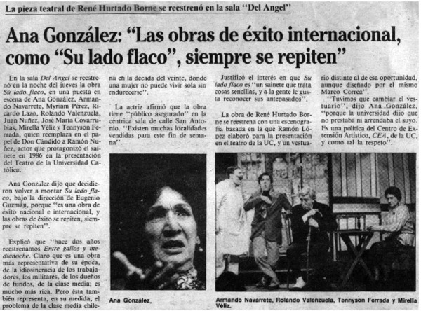 Ana González, "Las obras de éxito internacional, como "Su lado flaco", siempre se repiten"