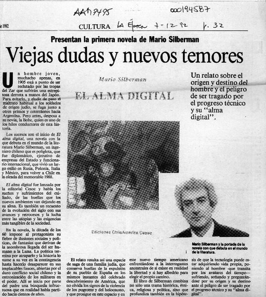 Viejas dudas y nuevos temores  [artículo].