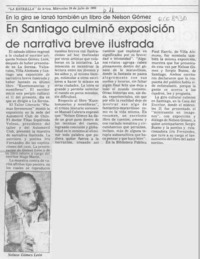 En Santiago culminó exposición de narrativa breve ilustrada  [artículo].