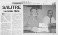 Salitre, lanzan libro  [artículo]