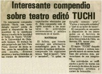 Interesante compendio sobre teatro editó TUCHI.