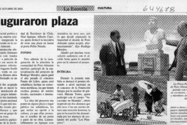 Inauguraron plaza  [artículo]