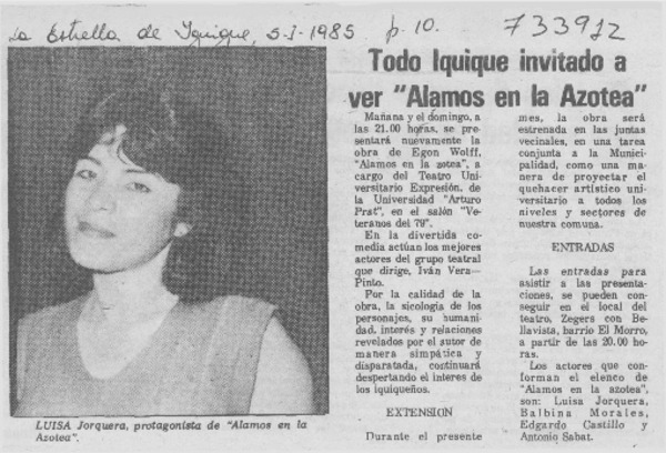 Todo Iquique invitado a ver "Alamos en la azotea".