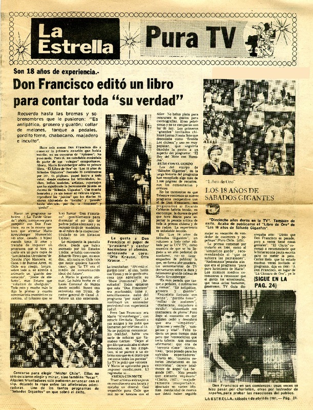 Don Francisco editó un libro para contar toda "su verdad".  [artículo]