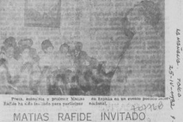 Matías Rafide invitado a evento poético: España.