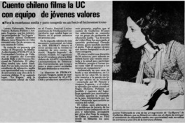 Cuento chileno filma la UC con equipo de jóvenes valores
