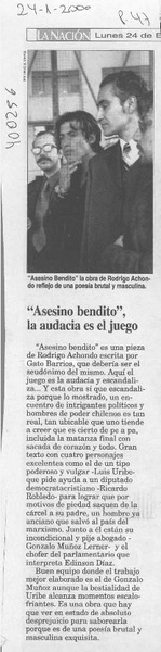 "Asesino bendito", la audacia es el juego  [artículo]