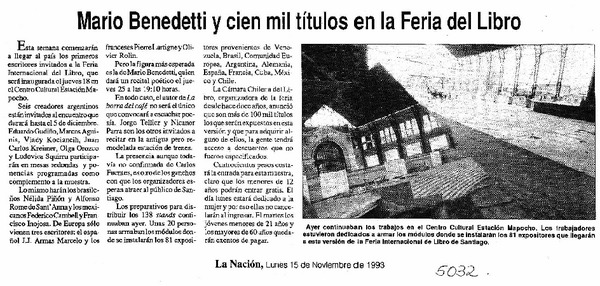 Mario Benedetti y cien mil títulos en la Feria del Libro.